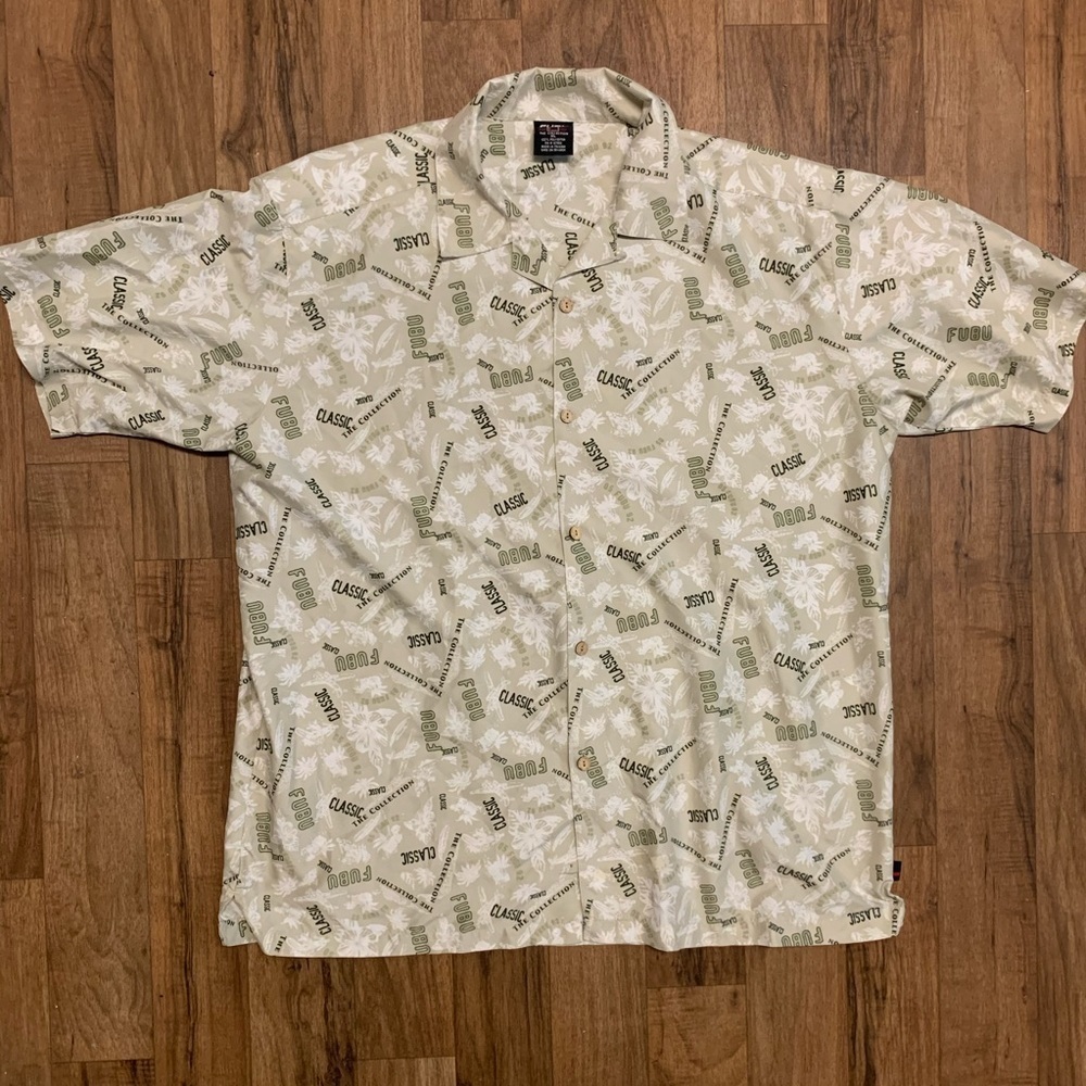 Fubu Vintage Hawaiian Button Down Shirt XL
